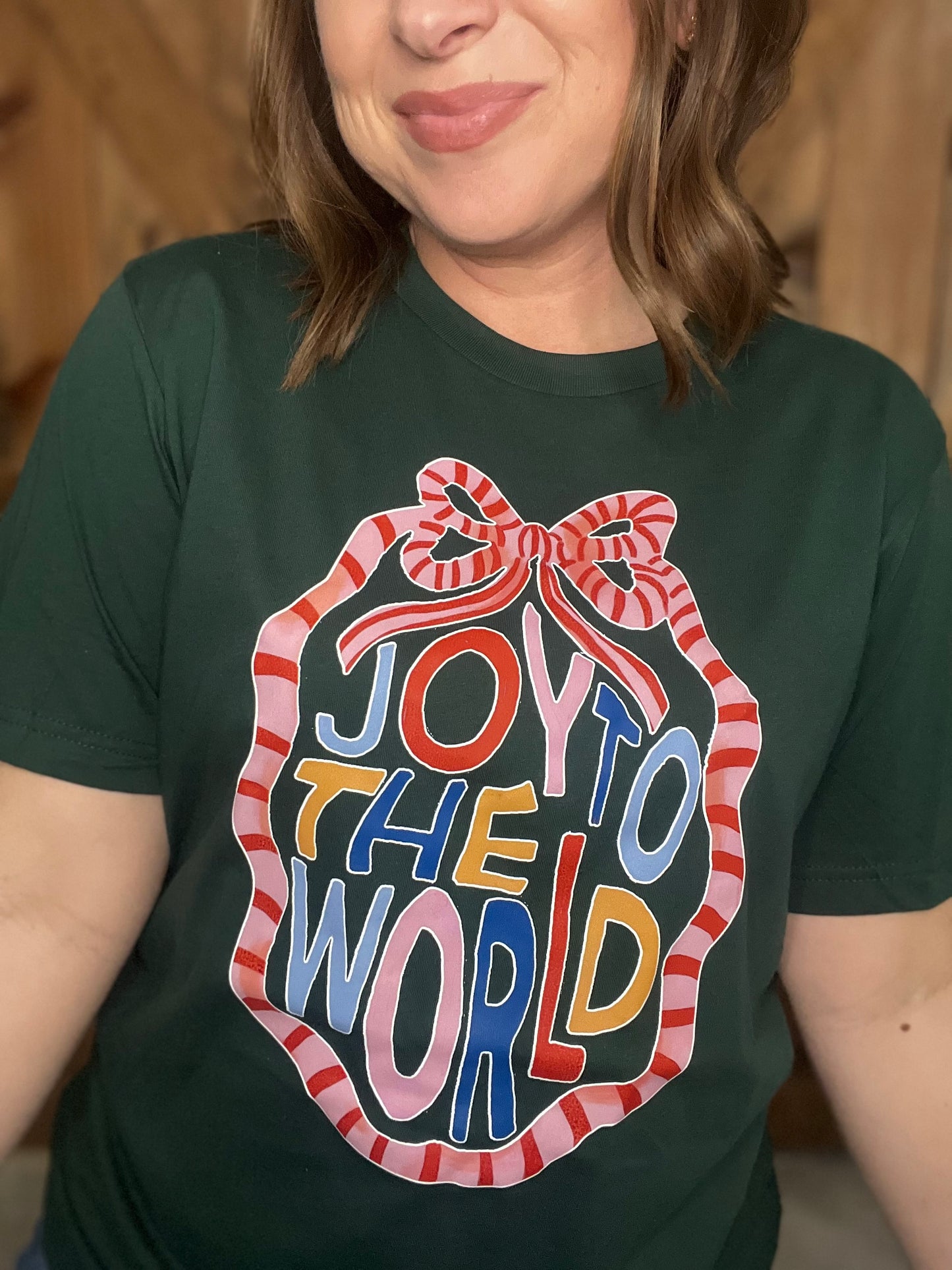 Joy To the World Bow Tee