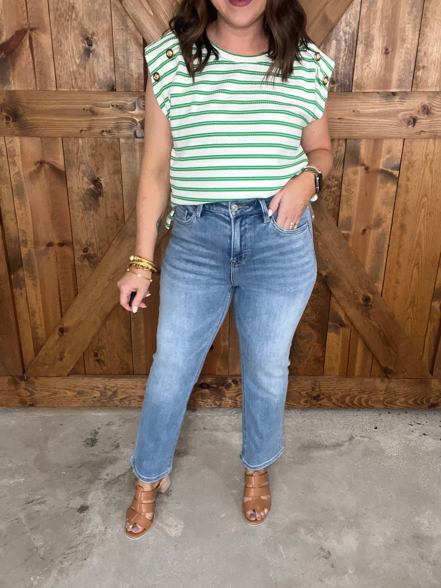 High Rise Straight Loose Fit Jeans