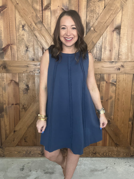 In the Breeze Dress - Navy