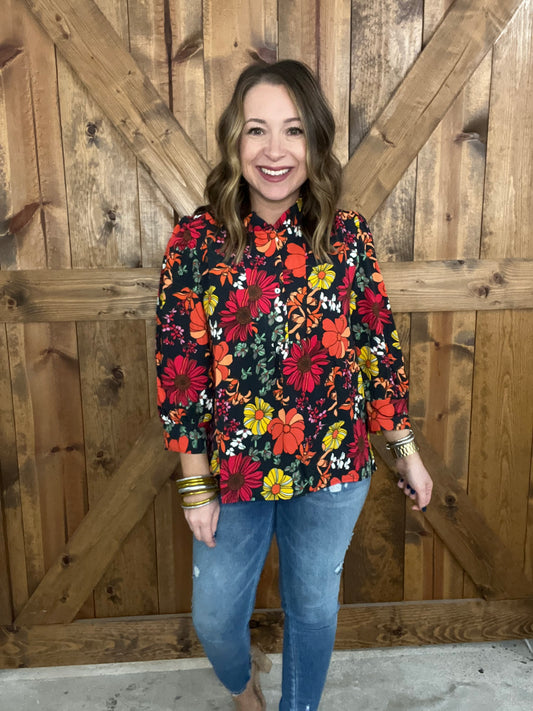 MM Roxy Top - Vintage Petals
