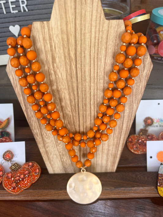 Pumpkin Pendant Necklace