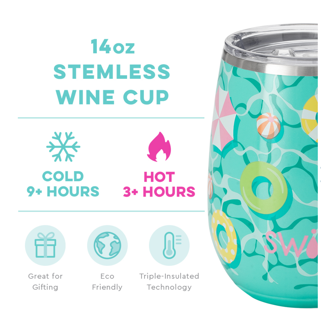 Swig Lazy River Stemless Wine Cup