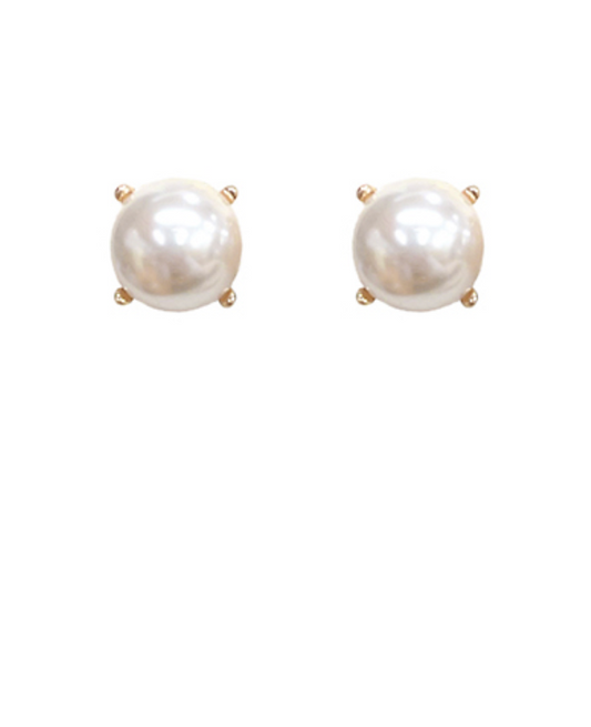 Ivory Pearl Gold Studs