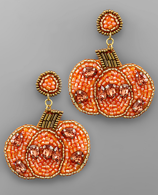 Orange Pumpkin Earrings