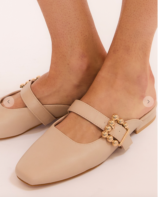 Square Toe Mary Jane Mules