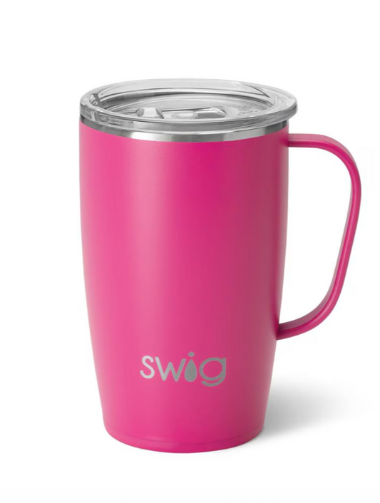 Hot Pink Travel Mug 18oz