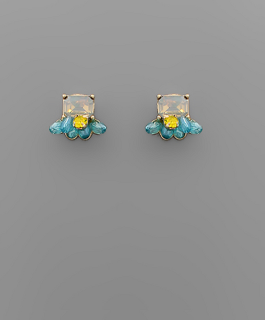 Cluster Bead Trim Hexagon Studs