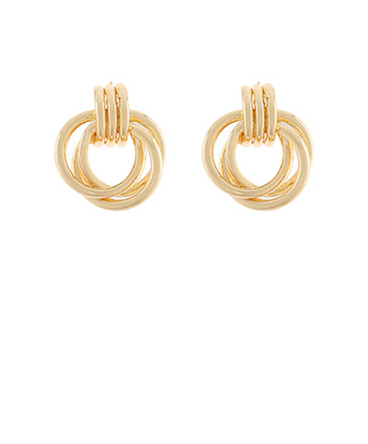 Multi Ring Door Knocker Earrings
