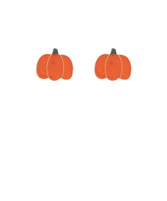 Pumpkin Acetate Stud Earrings