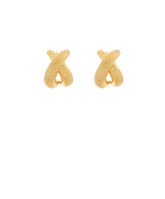 X Shape Stud Earrings