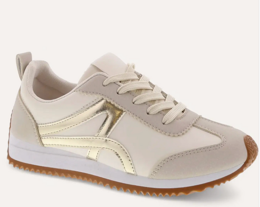 Swoosh Line Gold Sneakers