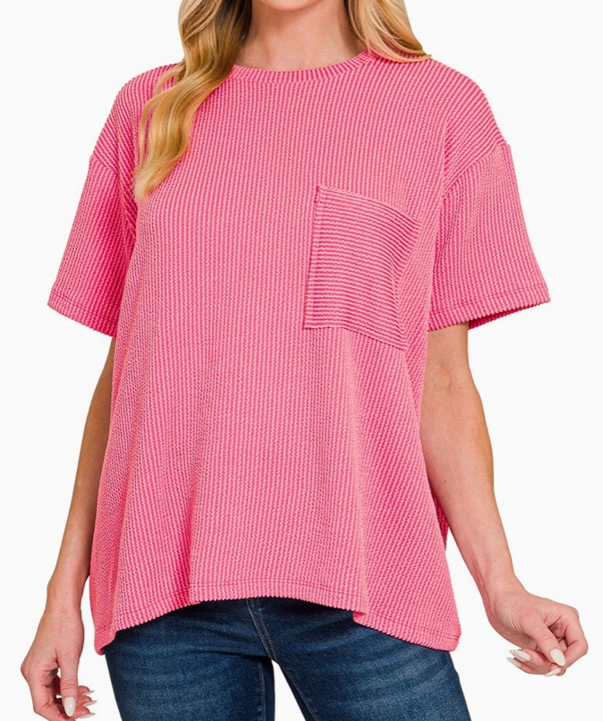 The Pocket Tee - Fuchsia
