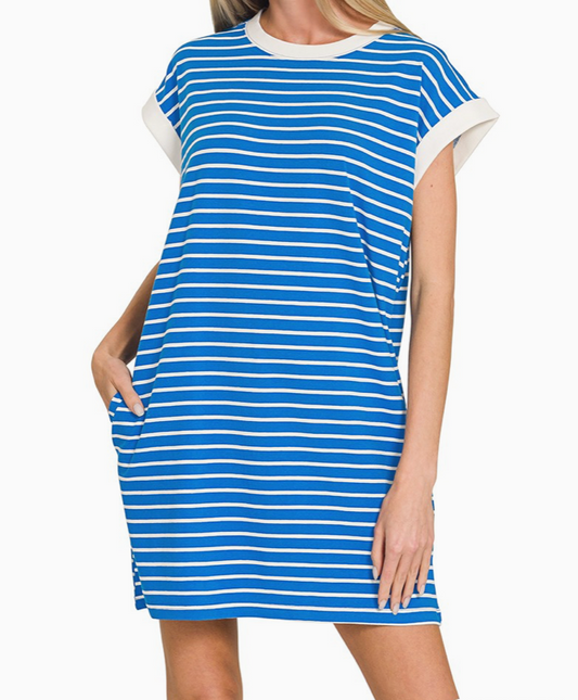 Throw On + Go Dress - C.Blue