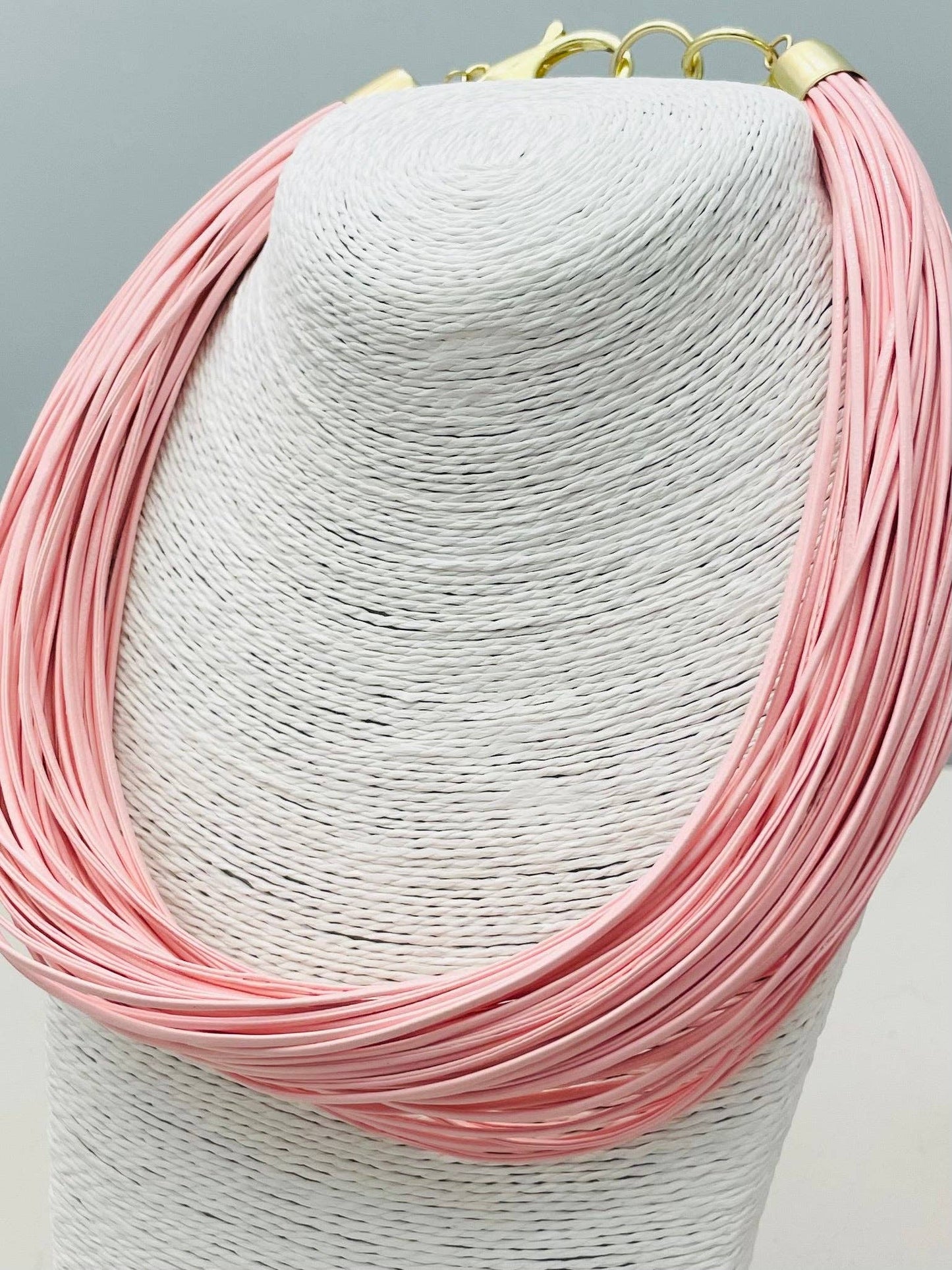 Leatherette Necklace - Blush