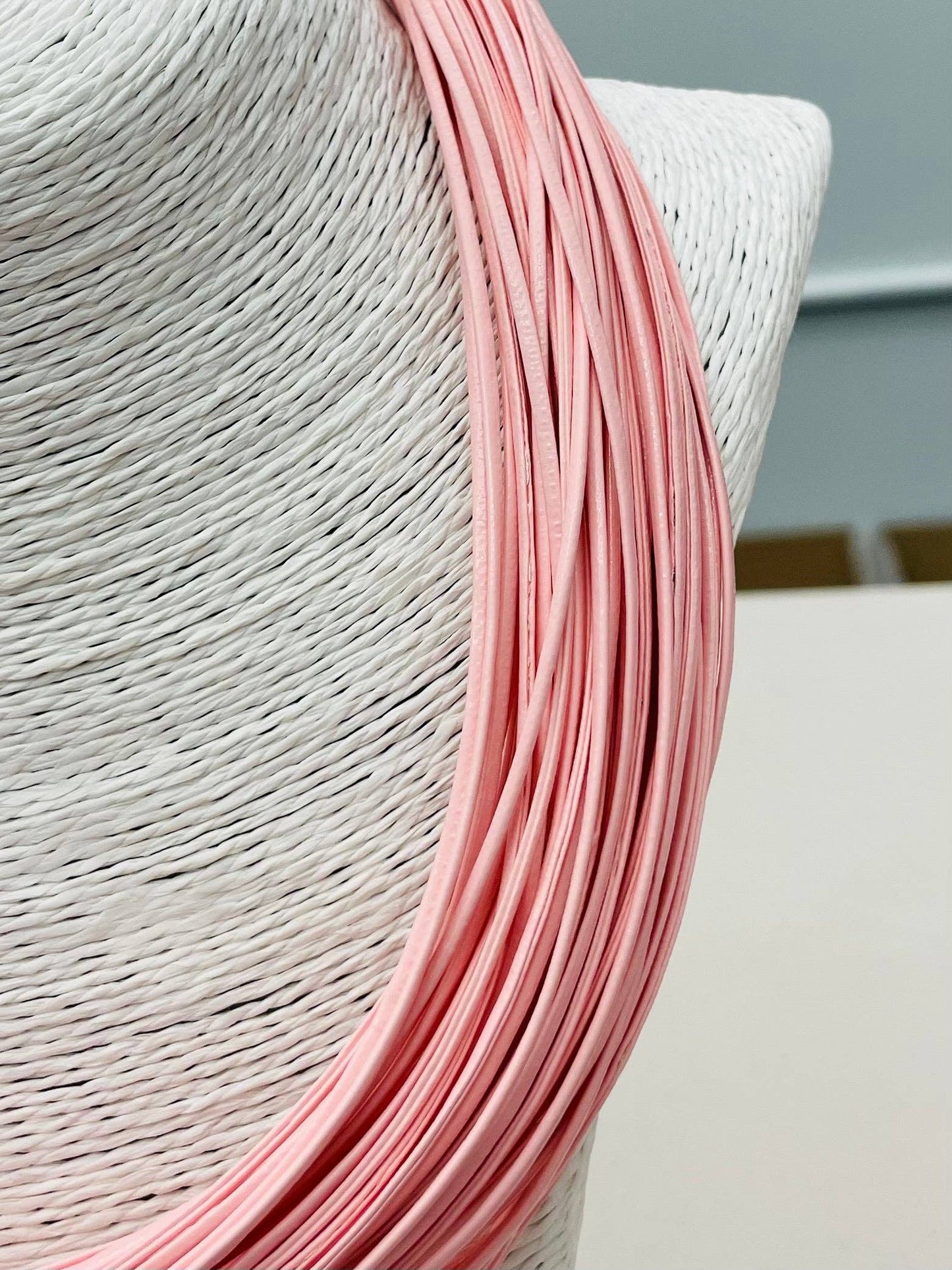 Leatherette Necklace - Blush