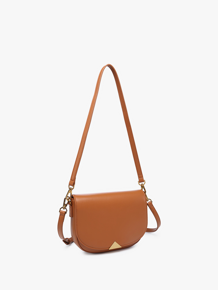 Milan Gold Accent Crossbody - Brown