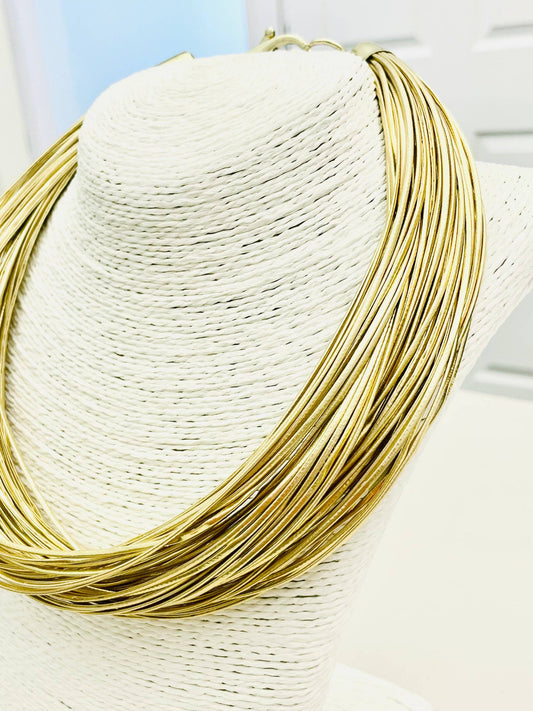 The Leatherette Gold Necklace