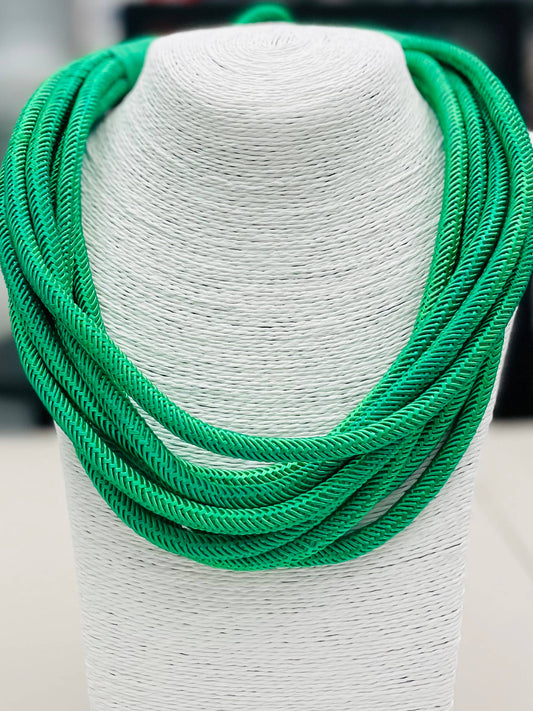 Slub  Necklace - Kelly Green