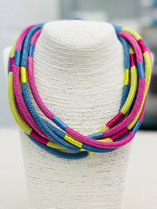 Slub Necklace - Periwinkle Multi