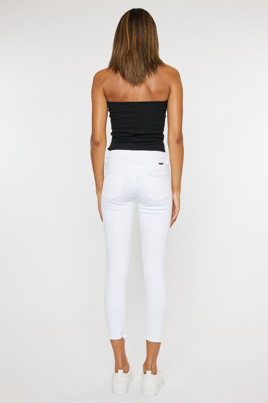 KanCan White Distressed Skinnies