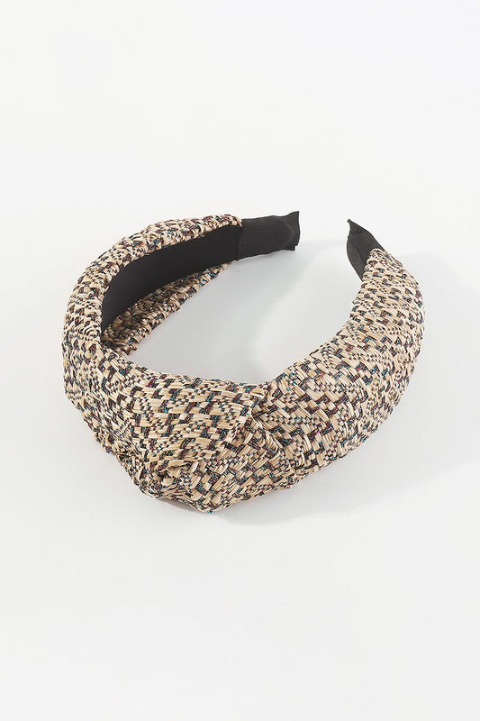 Raffia Topknot Headband - Multicolor