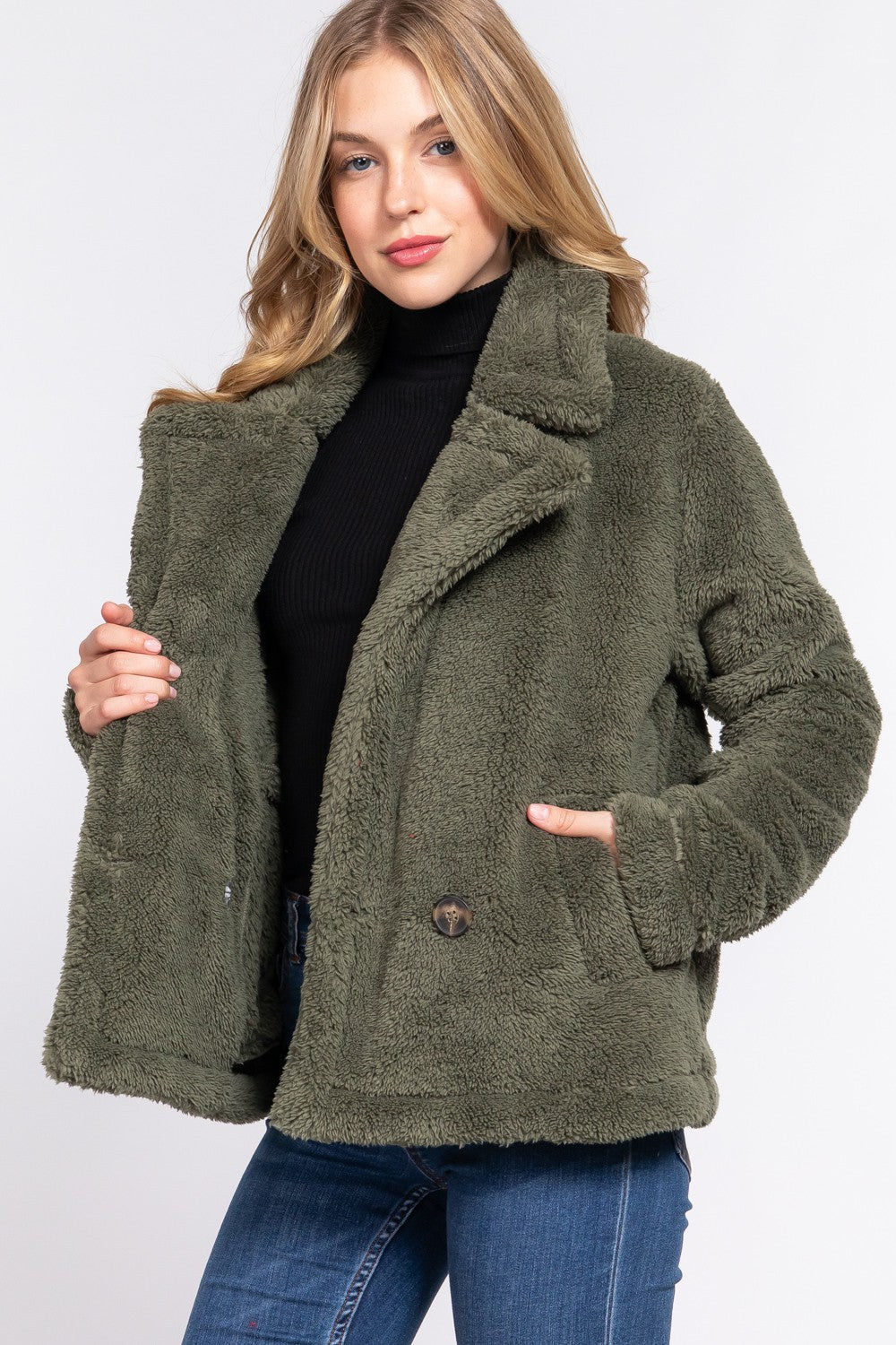 Sherpa Jacket -Olive