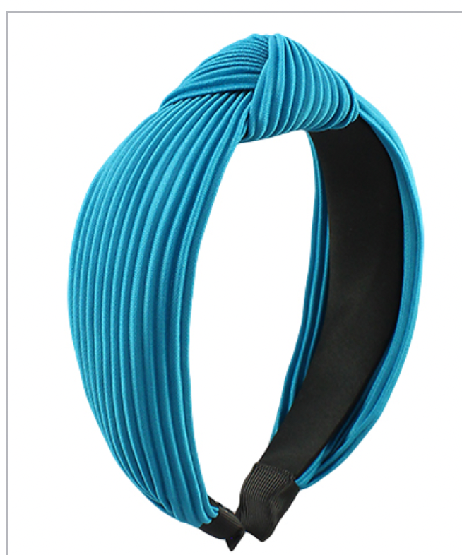 Teal Pleated Headband