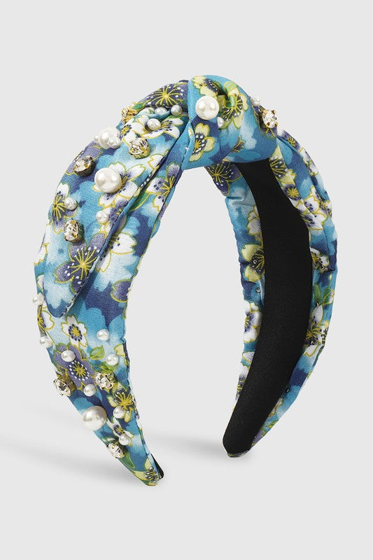 Floral Print Pearl Blue