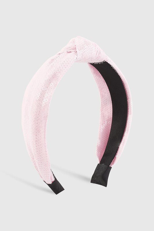 Sparkly Sequin Knot Pink